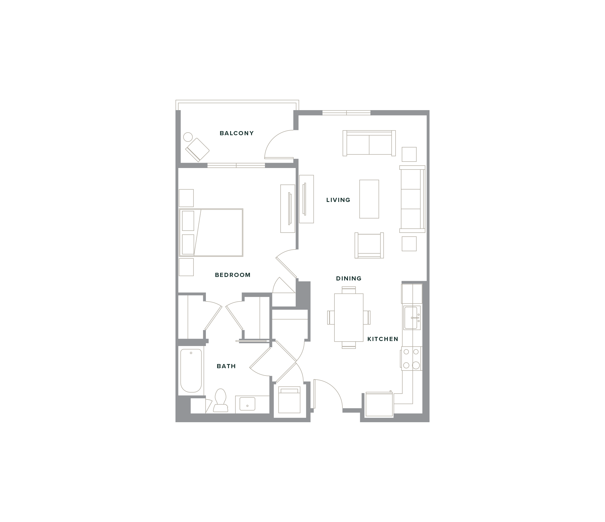 floorplan drawing for unit 220