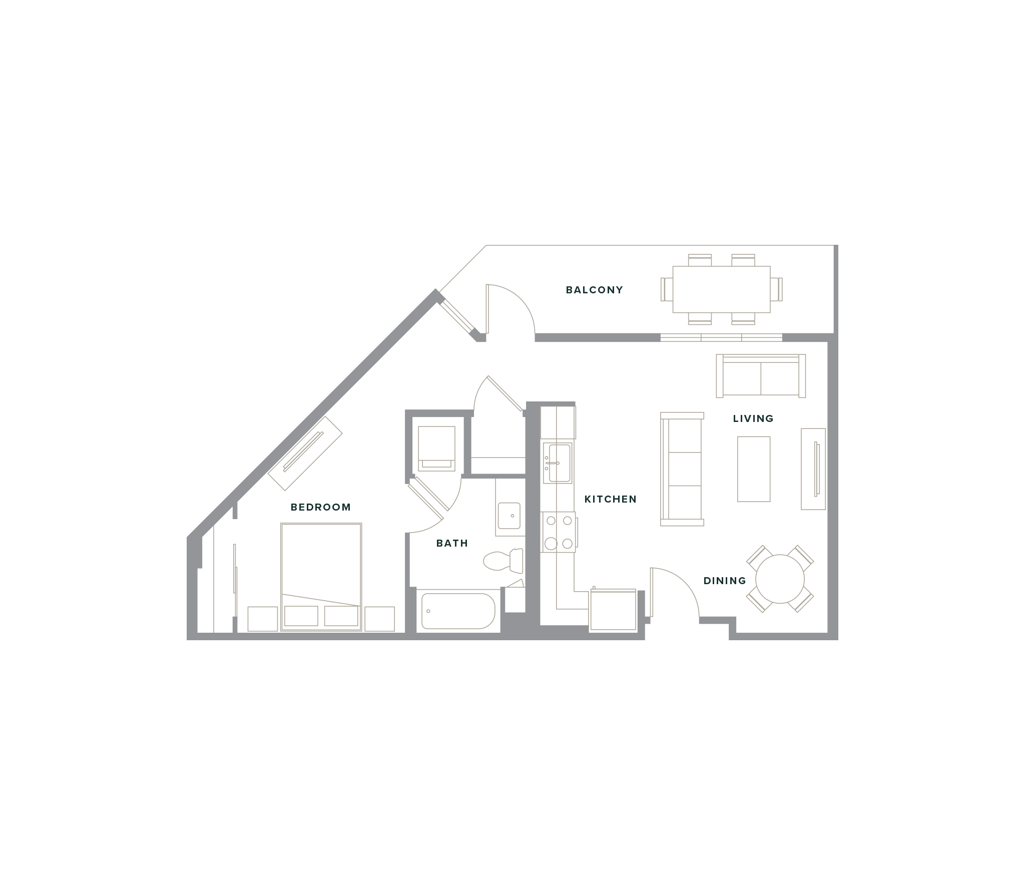 floorplan drawing for unit 443