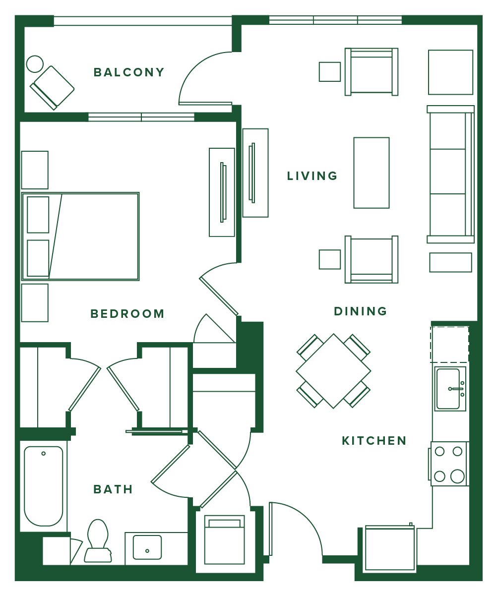 floorplan drawing for unit 516