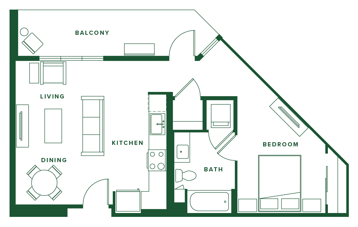 floorplan drawing for unit 517