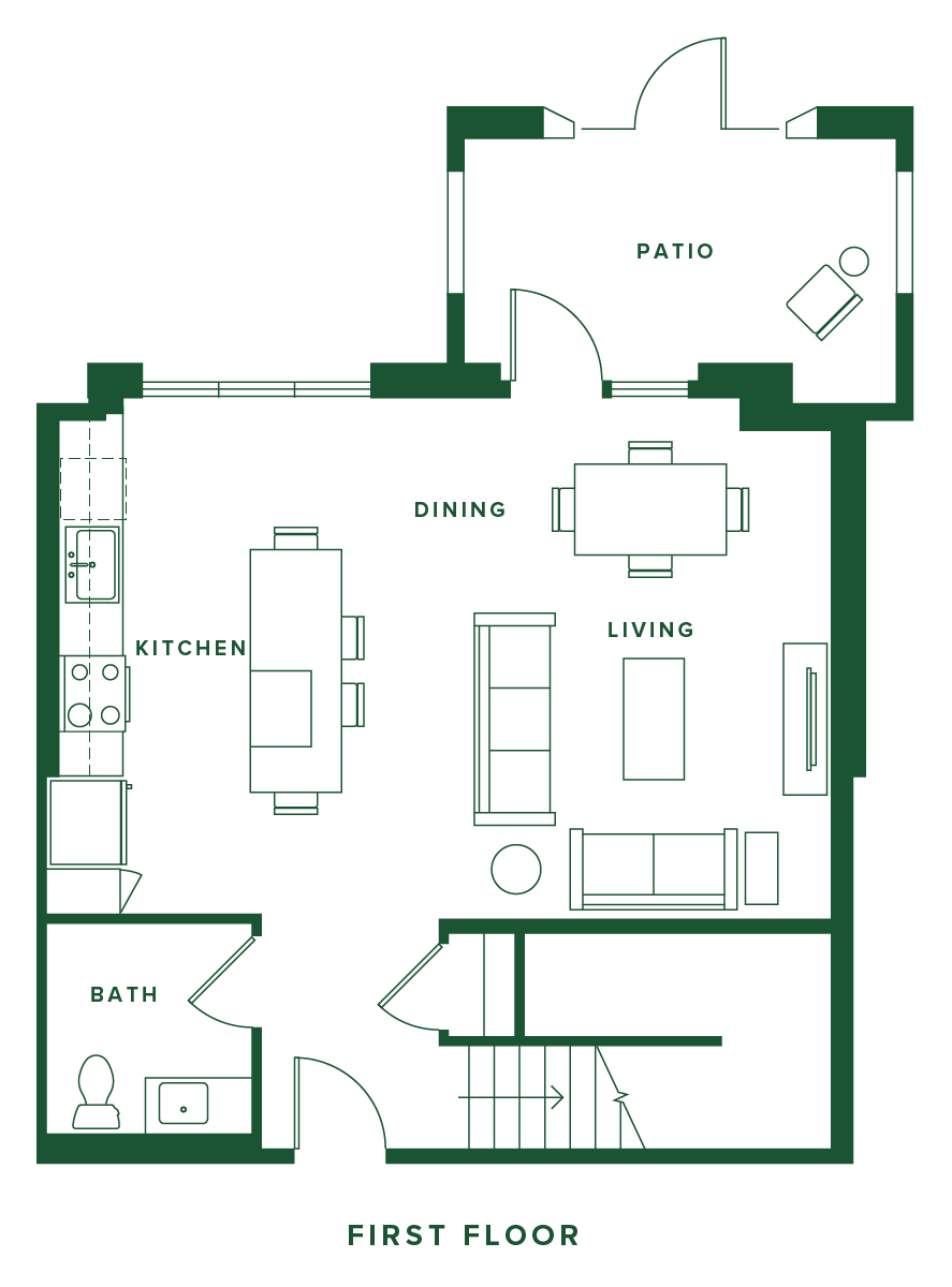 floorplan drawing for unit 120